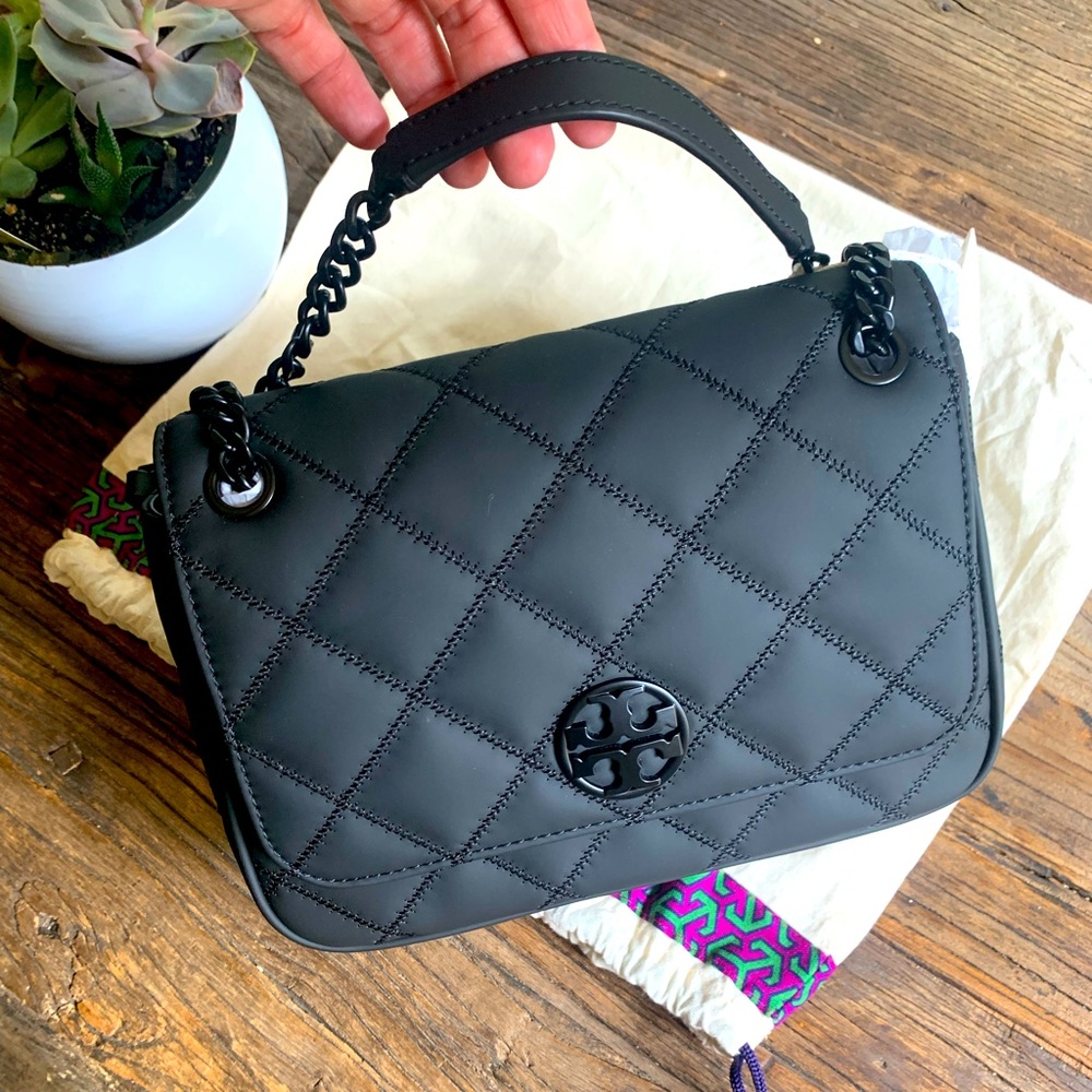 Tory Burch Willa Matte black shoulder bag - NWT with dust bag